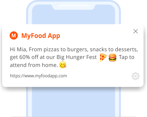 Deliver personalized recommendations with app push notifications