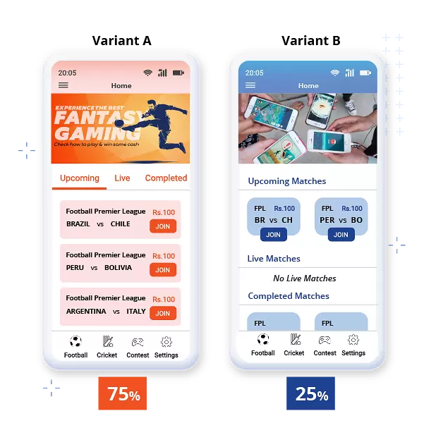 Get new users to play a debut match